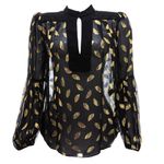 Camisa-Diane-Von-Furstenberg-Seda-Preta-e-Aplicacoes-Douradas