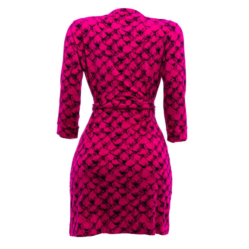 Vestido-Diane-Von-Furstenberg-Estampa-Escamas-Magenta