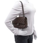 Bolsa-Chanel-Double-Flap-Couro-Marrom