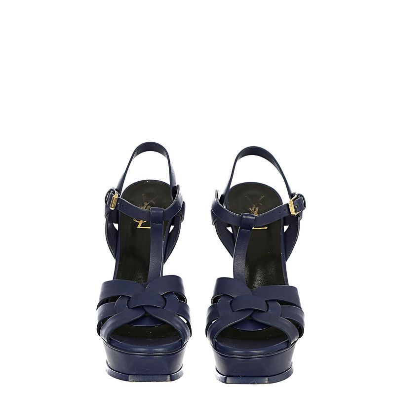 Sandalia-Yves-Saint-Laurent-Tribute-Co-105-Couro-Azul-Marinho