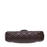 Bolsa-Chanel-Double-Flap-Couro-Marrom