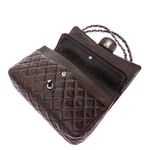 Bolsa-Chanel-Double-Flap-Couro-Marrom