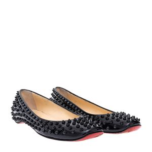 Sapatilha Christian Louboutin Veniz Preto e Spikes