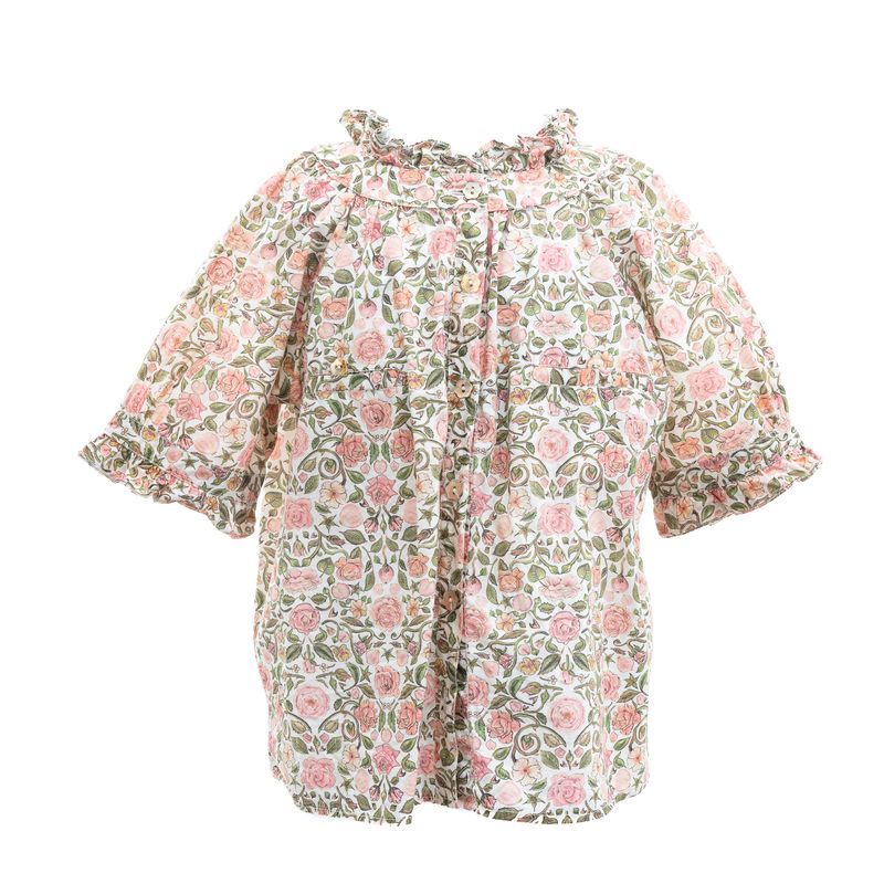 Blusa-Mixed-Infantil-Floral-Botoes