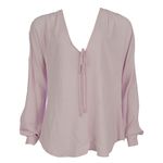 Blusa-Cris-Barros-Tecido-Gola-V-Manga-Longa-Rosa