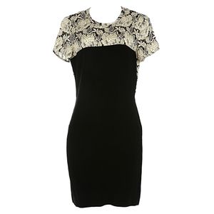 Vestido Stella McCartney Tecido Preto e Estampa Floral