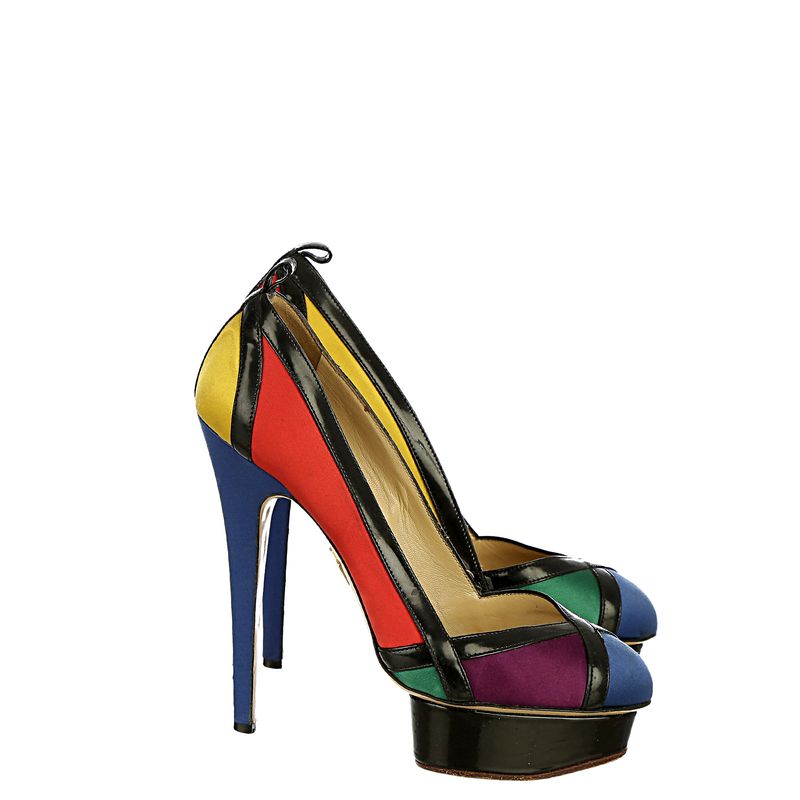 Pump-Charlotte-Olympia-Cetim-Cores-Verde--Vermelho--Azul-e-Amarelo