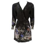 Vestido-Cris-Barros-Curto-Manga-Longa-Florido-Roxo
