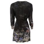 Vestido-Cris-Barros-Curto-Manga-Longa-Florido-Roxo