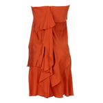 Vestido-Bottega-Veneta-Seda-Laranja-Curto-Recortes