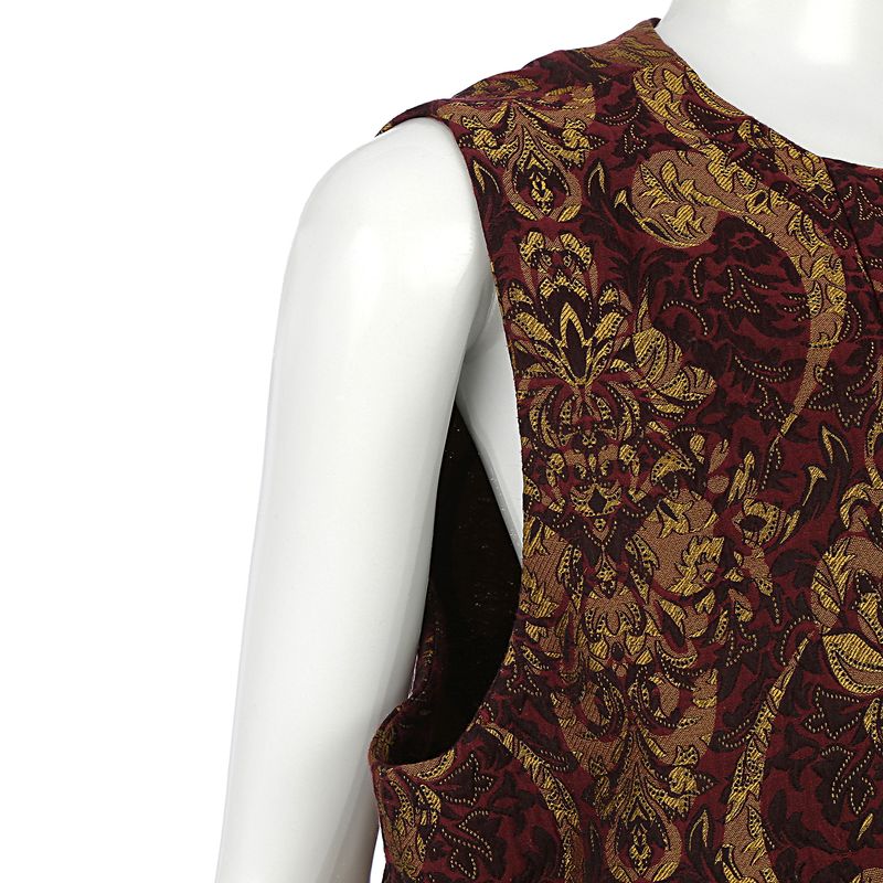 Colete-Mixed-Estampado-Vermelho-e-Dourado
