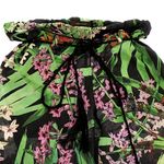 Calca-Mixed-Seda-Floral-Verde-Rosa-e-Preta