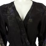 Vestido-Cris-Barros-Curto-Manga-Longa-Florido-Roxo