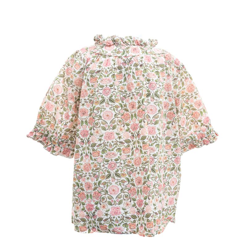 Blusa-Mixed-Infantil-Floral-Botoes