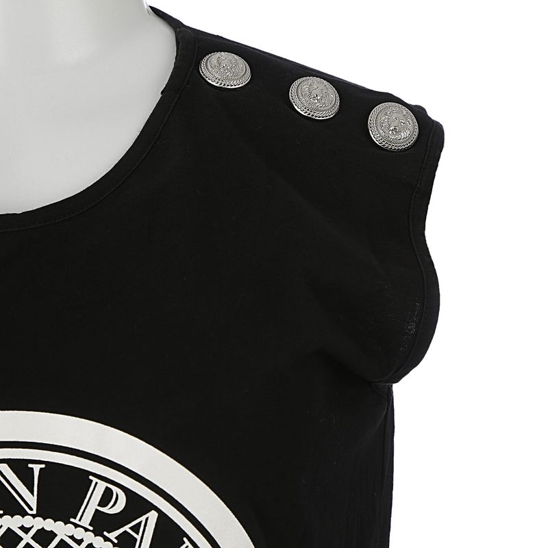 Regata-Balmain-Algodao-Botoes-e-Logo-Preta