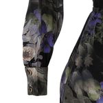 Vestido-Cris-Barros-Curto-Manga-Longa-Florido-Roxo