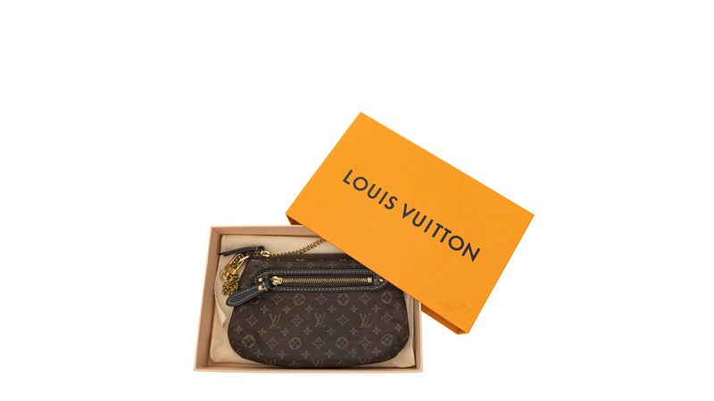 Bolsa Louis Vuitton Mini Lin Pochette Accessoires Marrom Original