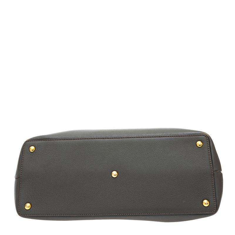 Bolsa-Fendi-2jours-Elite-Couro-Cinza