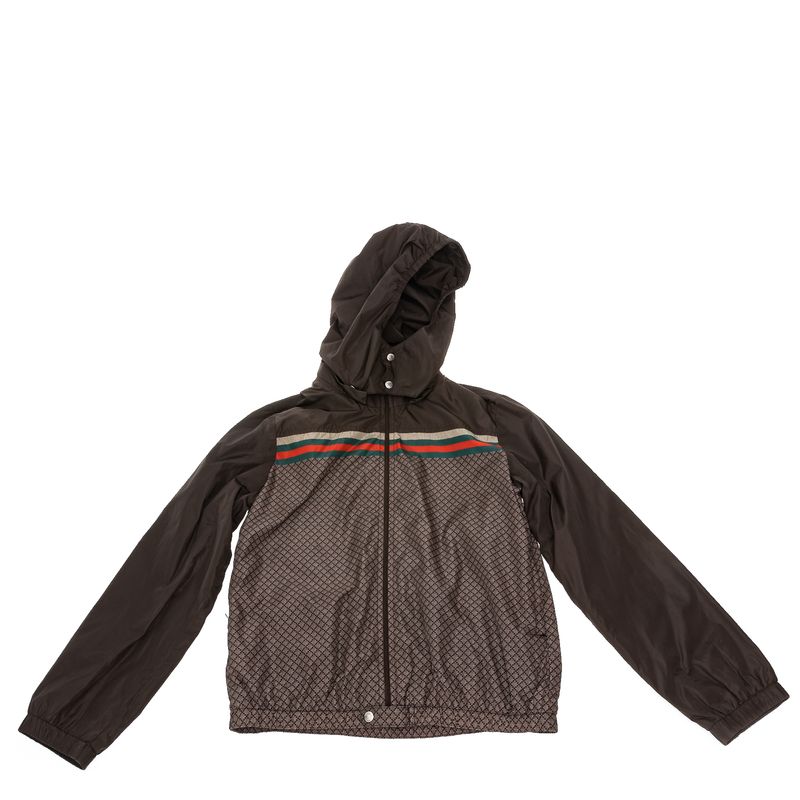 Jaqueta-Gucci-Infantil-Nylon-Diamante-Marrom