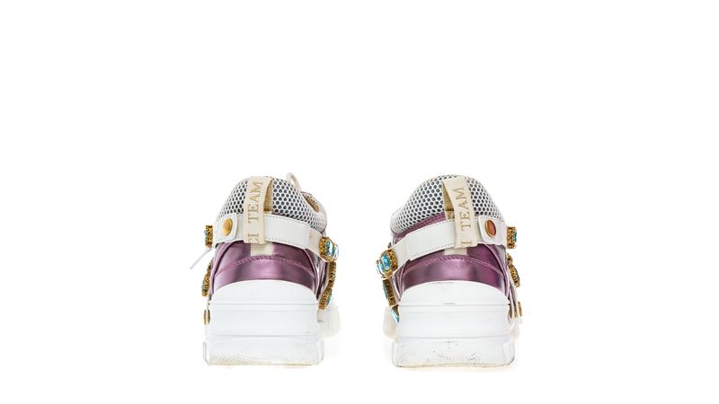 Tenis da gucci branco sales com pedras