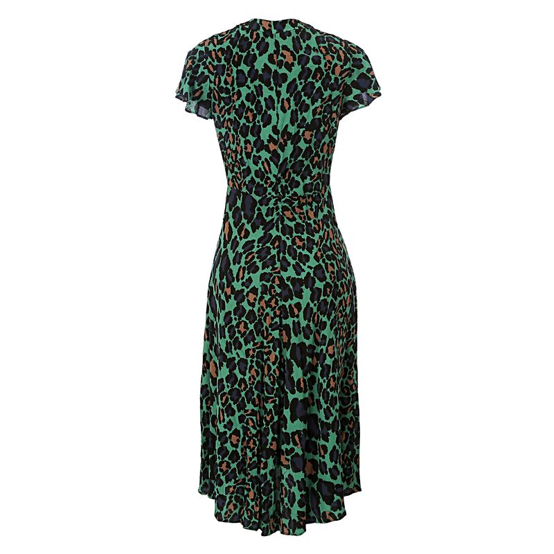 Vestido-Diane-Von-Furstenberg-Midi-Animalprint-Verde