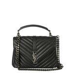 Bolsa-Saint-Laurent-Loulou-Pequena-Couro-Preto