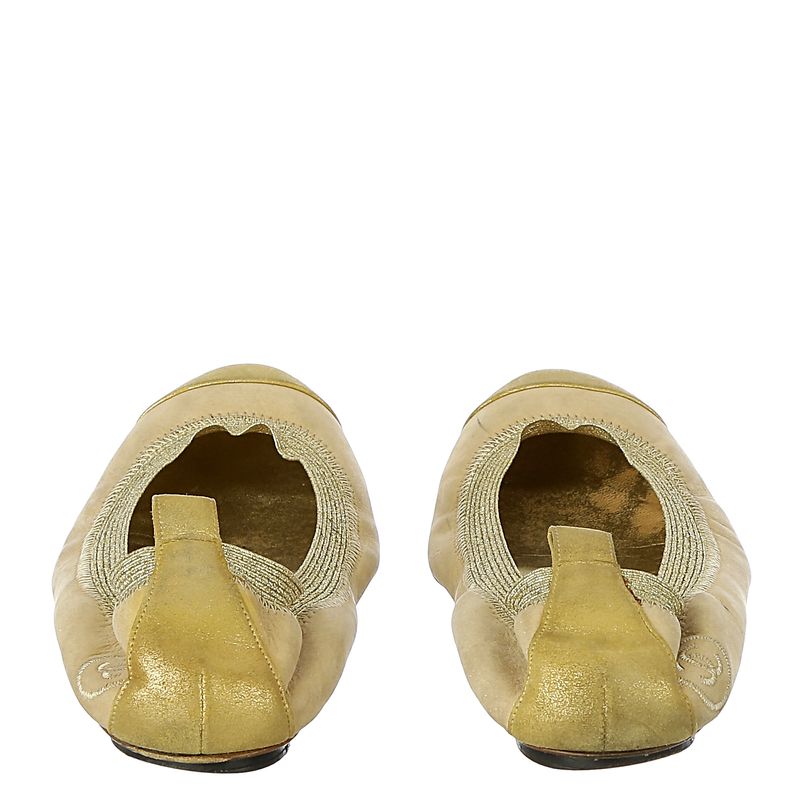 Sapatilha-Chanel-Elastico-e-Couro-Dourado