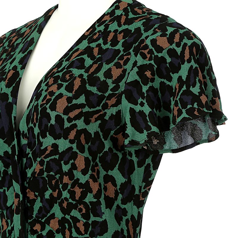 Vestido-Diane-Von-Furstenberg-Midi-Animalprint-Verde