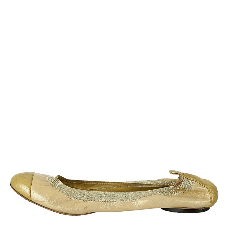 Sapatilha-Chanel-Elastico-e-Couro-Dourado