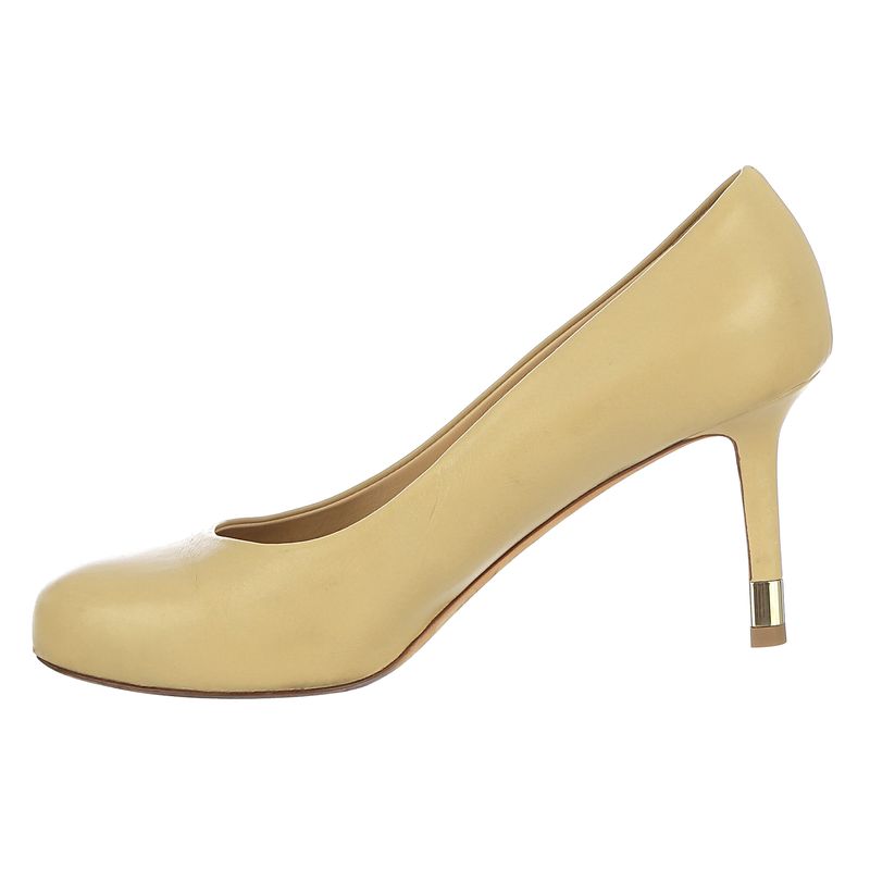 Sapato-de-Salto-Chanel-Couro-Creme