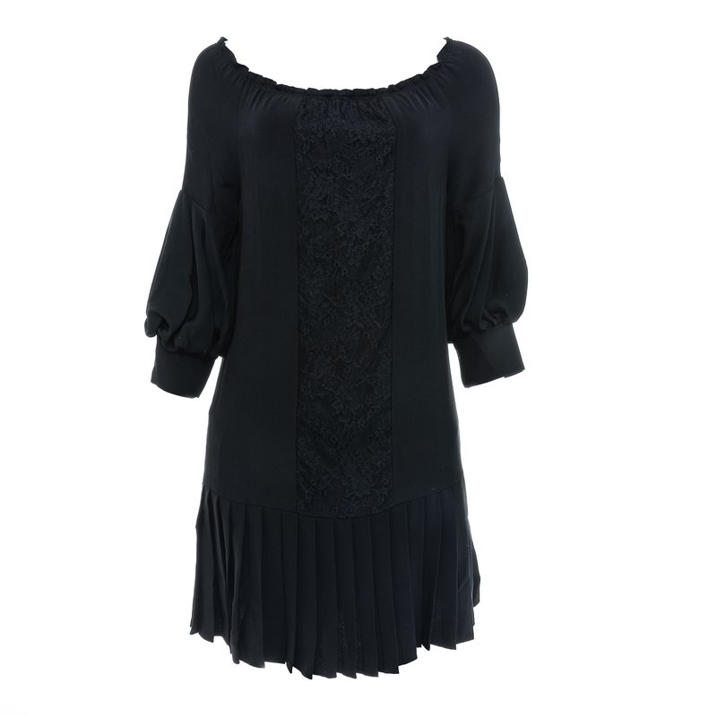 Vestido-Diane-Von-Furstenberg-Gola-Elastica-Preto