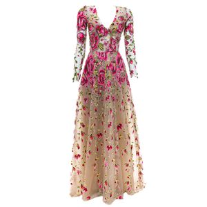 Vestido Patrícia Bonaldi Tule Floral e Bordados