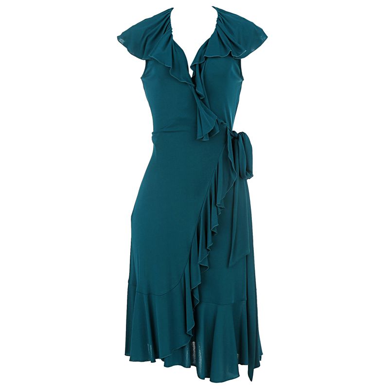Vestido-Diane-Von-Furstenberg-Envelope-Nylon-Turquesa