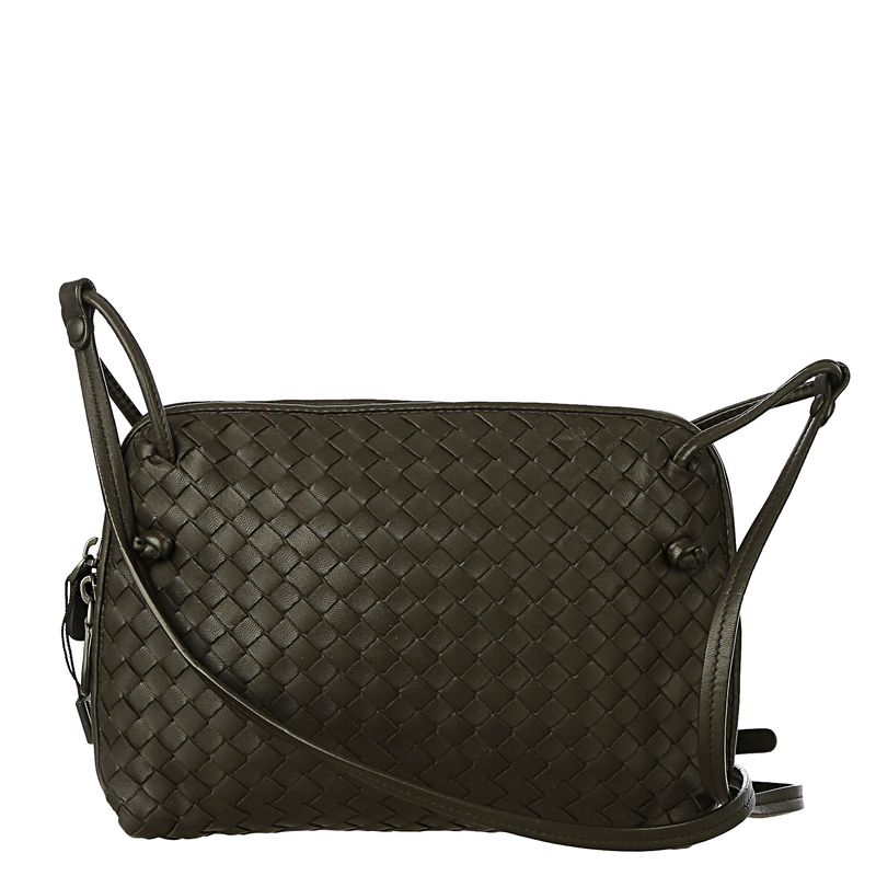 Bolsa-Bottega-Veneta-Intrecciato-Nodini-Couro-Marrom-Escuro