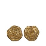 Brinco-Vintage-Pressao-Redondo-Uniforme-Labirinto-Dourado