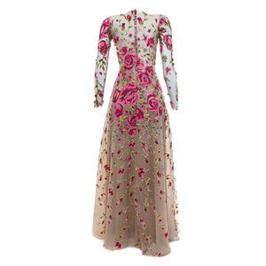 Vestido Patrícia Bonaldi Tule Floral e Bordados