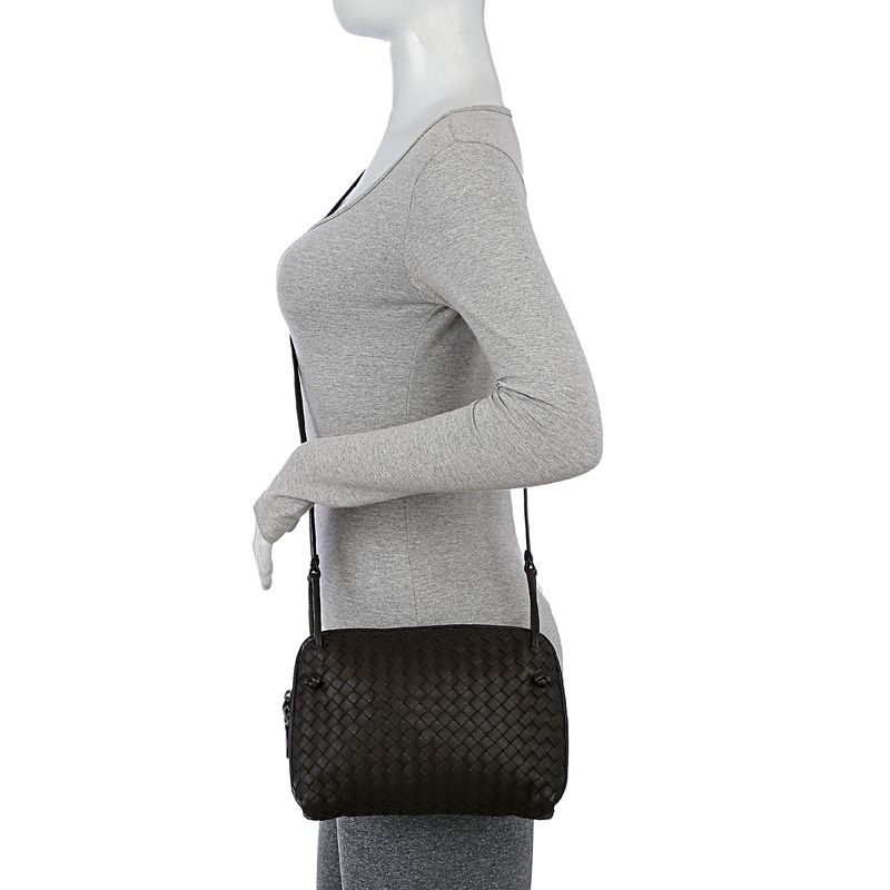 Bolsa-Bottega-Veneta-Intrecciato-Nodini-Couro-Marrom-Escuro
