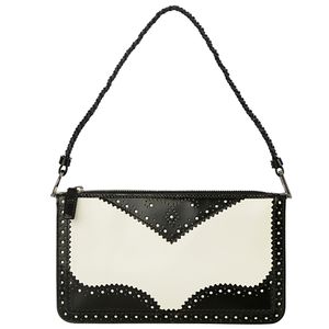 Bolsa Christian Dior D'Trick Baguette Verniz Preto e Branco