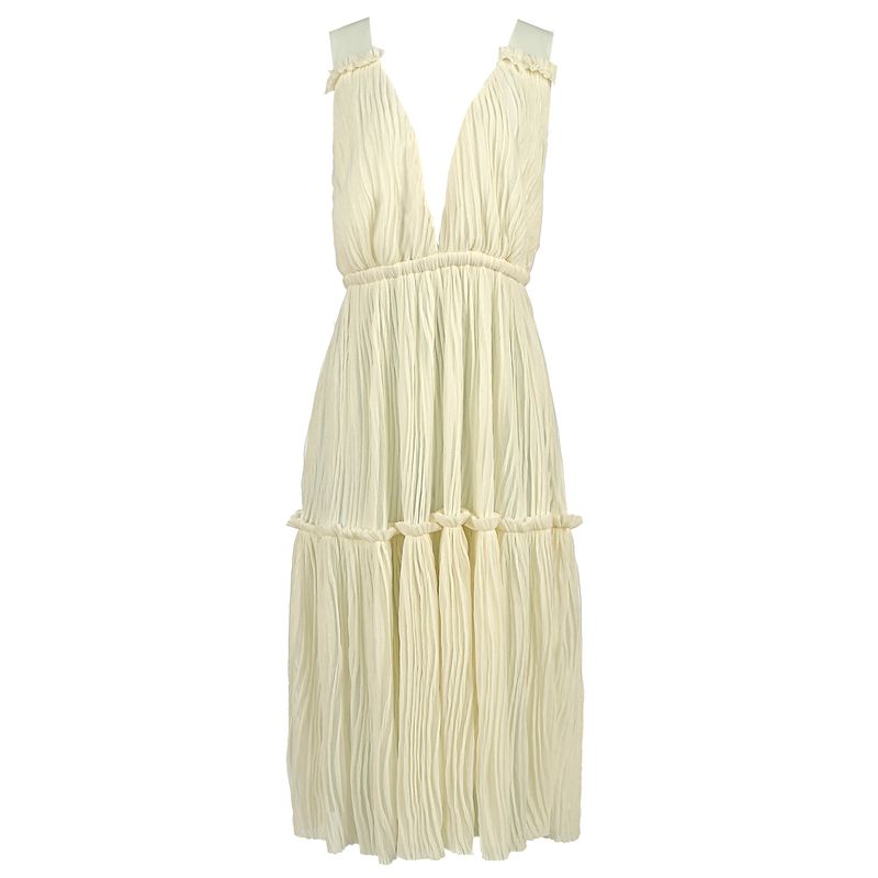 Vestido-Plissado-Creme