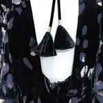 Vestido-Longo-Veludo-Estampado-Preto