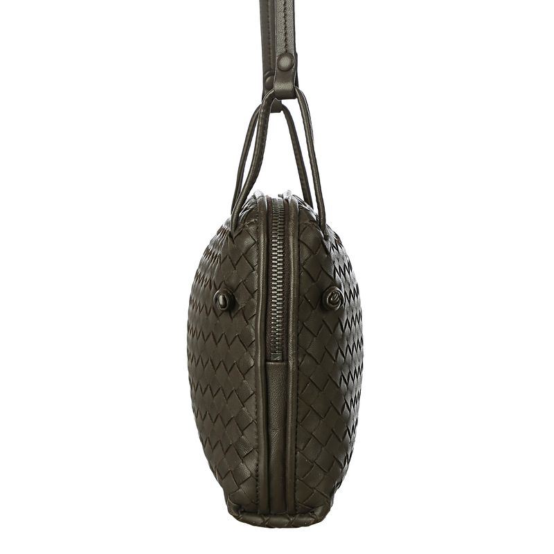 Bolsa-Bottega-Veneta-Intrecciato-Nodini-Couro-Marrom-Escuro