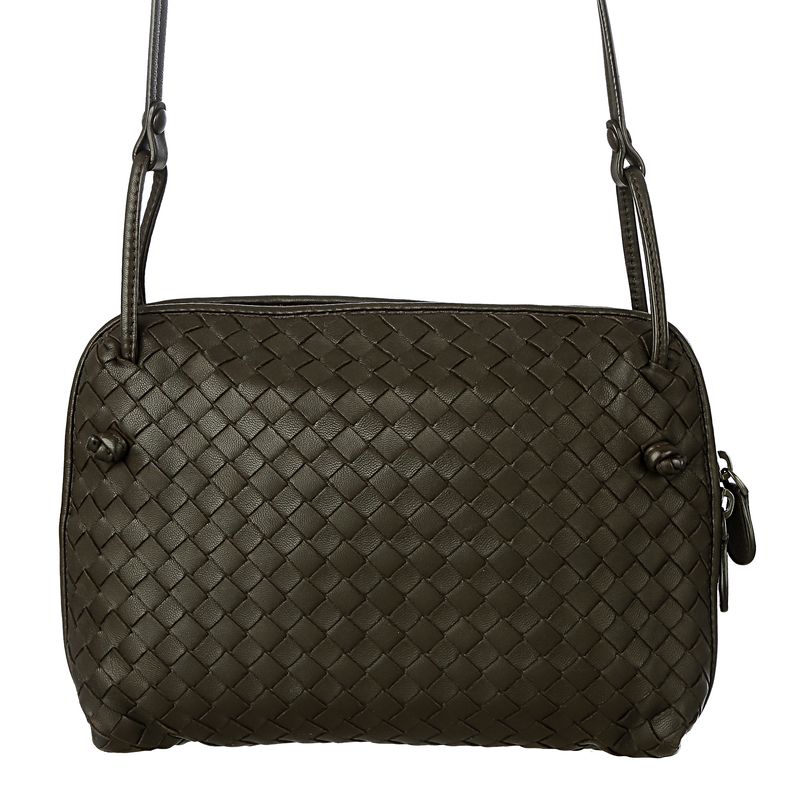 Bolsa-Bottega-Veneta-Intrecciato-Nodini-Couro-Marrom-Escuro