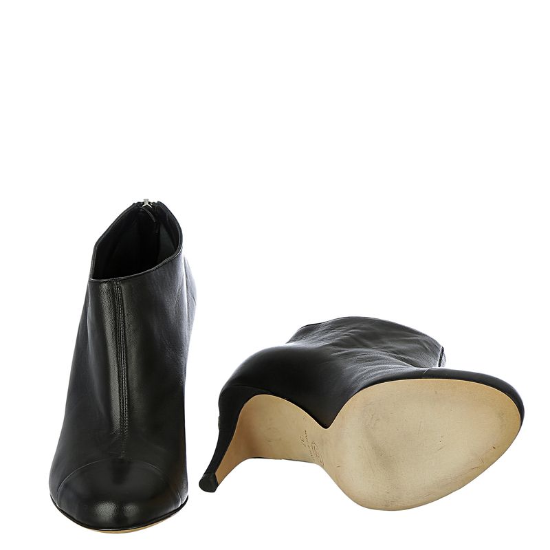 Ankle-Boot-Chanel-Couro-Preto