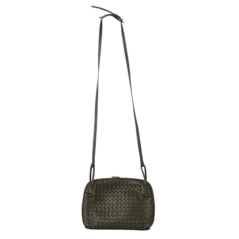 Bolsa-Bottega-Veneta-Intrecciato-Nodini-Couro-Marrom-Escuro
