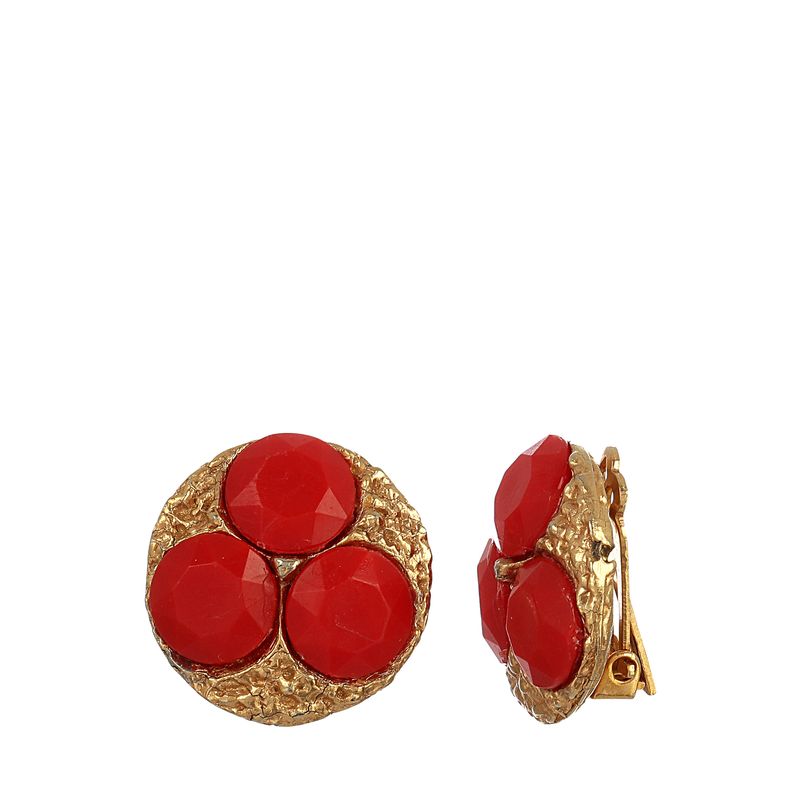 80242-Brinco-Vintage-Pressao-Redondo-Dourado-Pedras-Coral-3