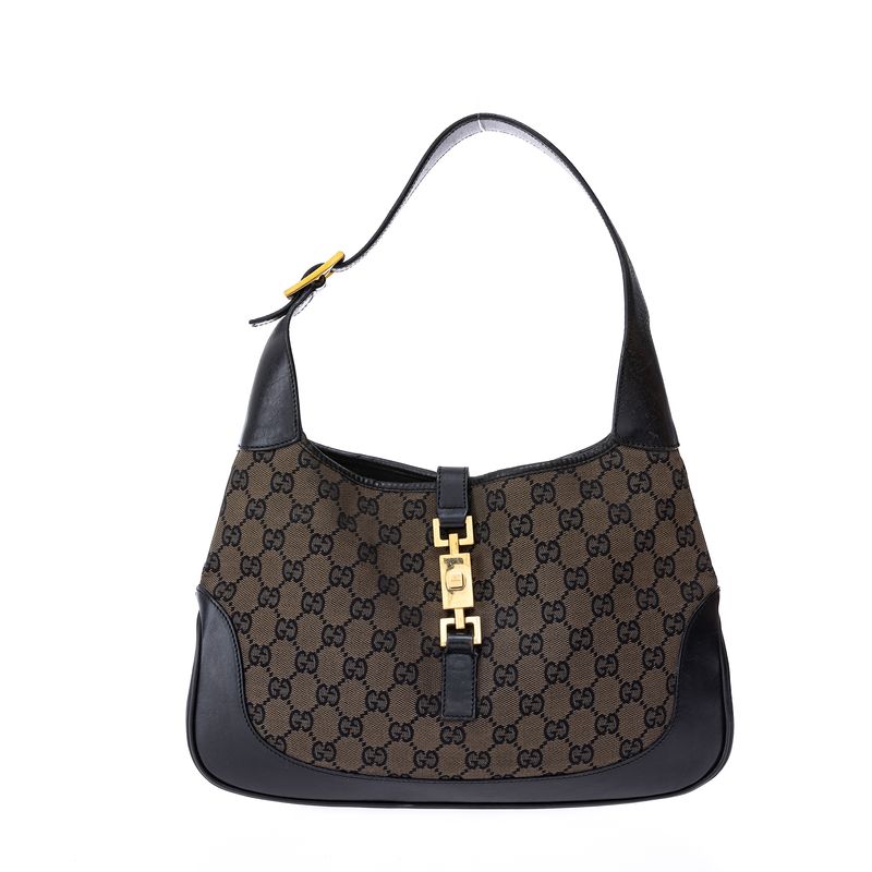 Bolsa-Gucci-Jackie-Vintage-GG-Supreme-e-Couro-Preto