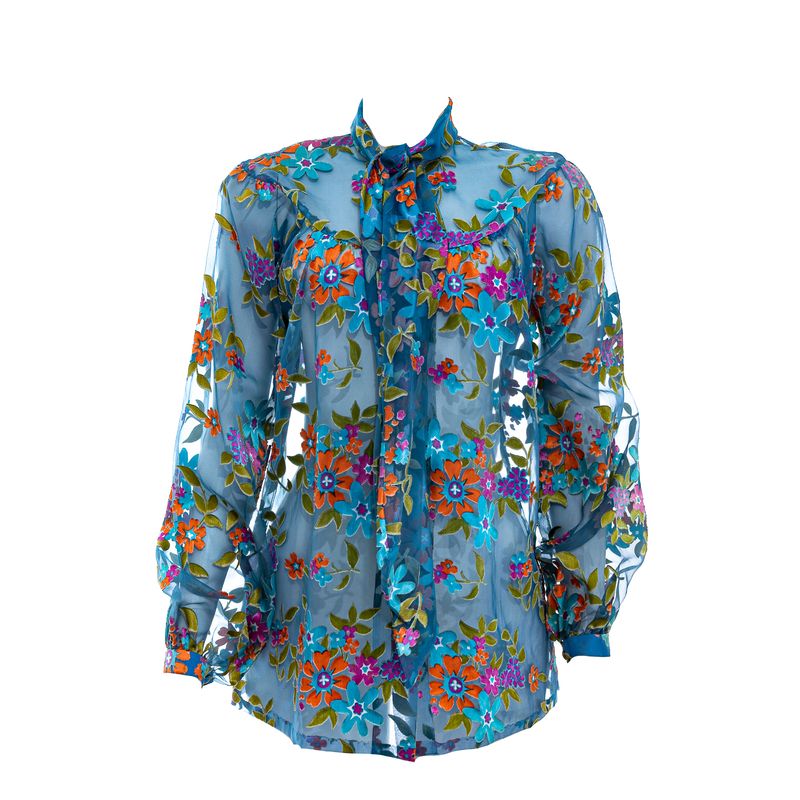 Camisa-Organza-Floral-Azul