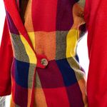 Blazer-Vintage-Xadrez-Vermelho-e-Amarelo