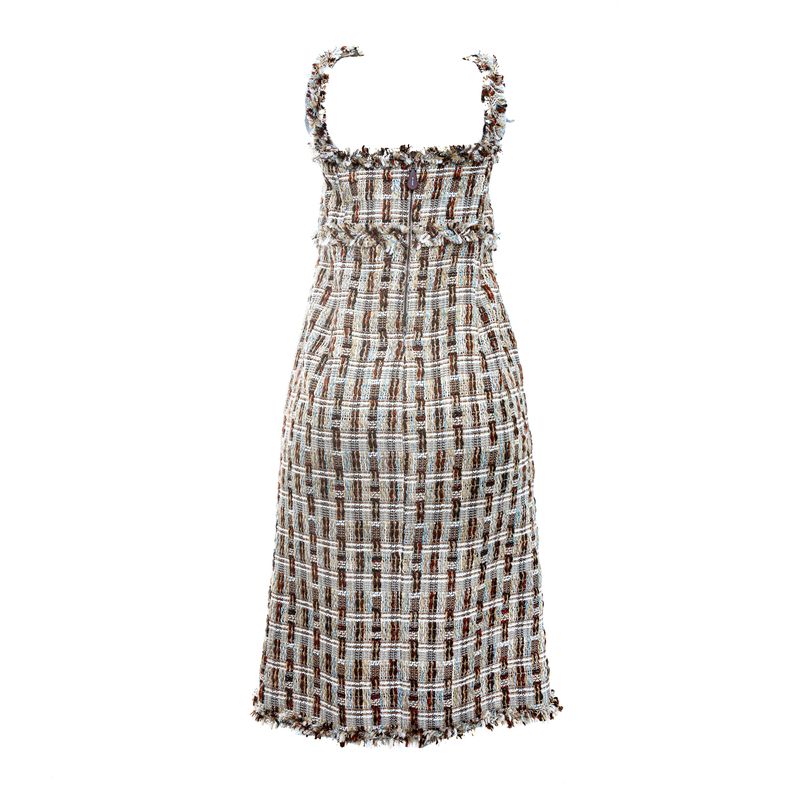 Vestido-Mixed-Tweed-Bege-e-Marrom