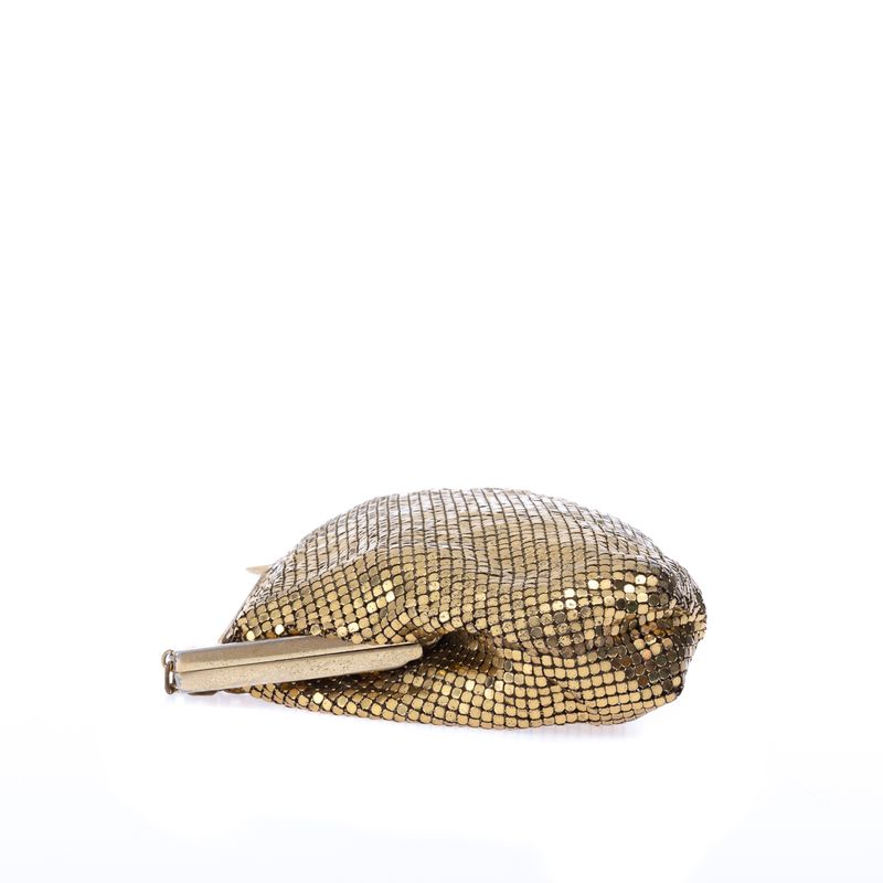 Bolsa-Vintage-Malha-de-Metal-Dourada